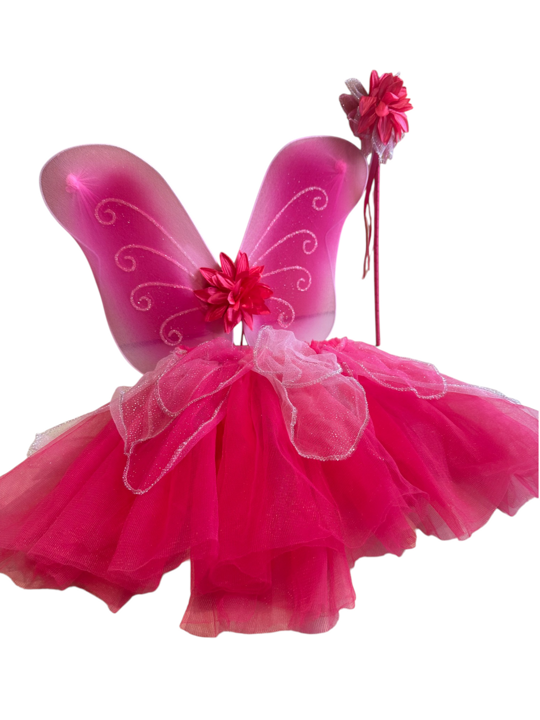 Fancy Flutter Skirt with Wings & Wand Size 4-6