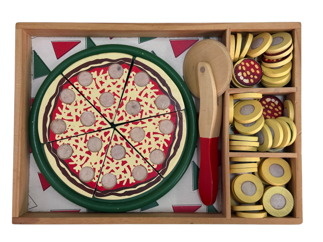 Wooden Play Food Pizza Party