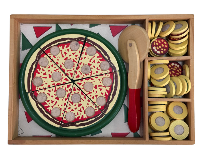 Wooden Play Food Pizza Party