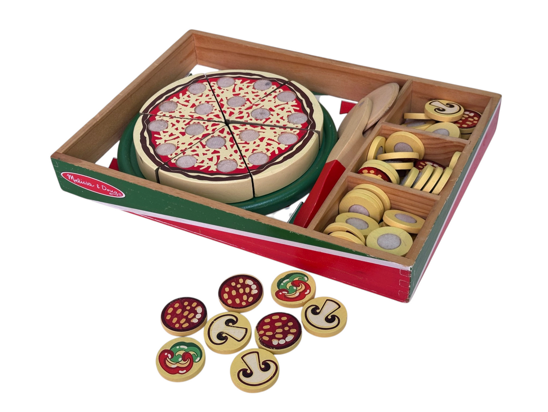 Wooden Play Food Pizza Party