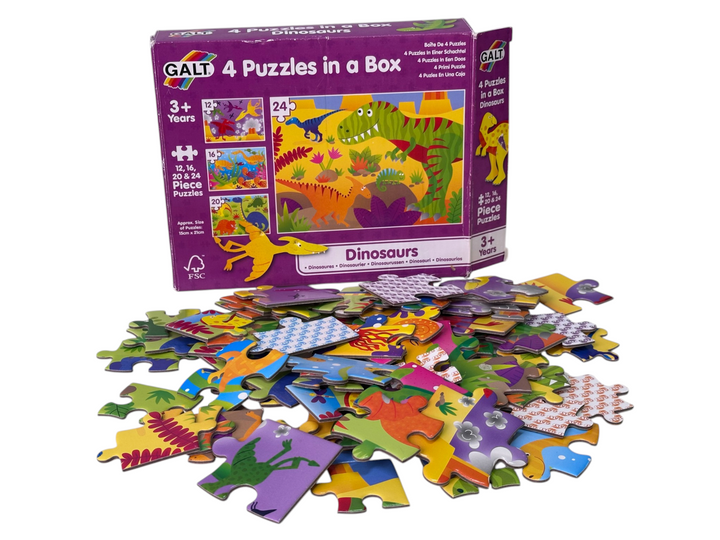 4 Puzzles in a Box (Dinosaurs)