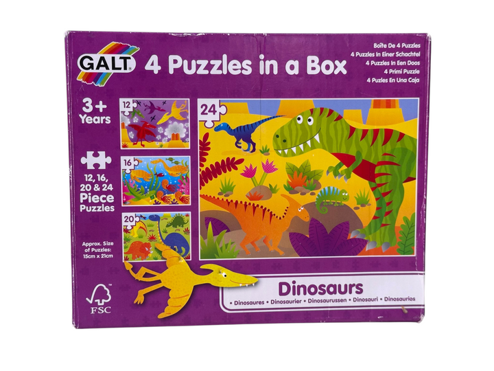 4 Puzzles in a Box (Dinosaurs)