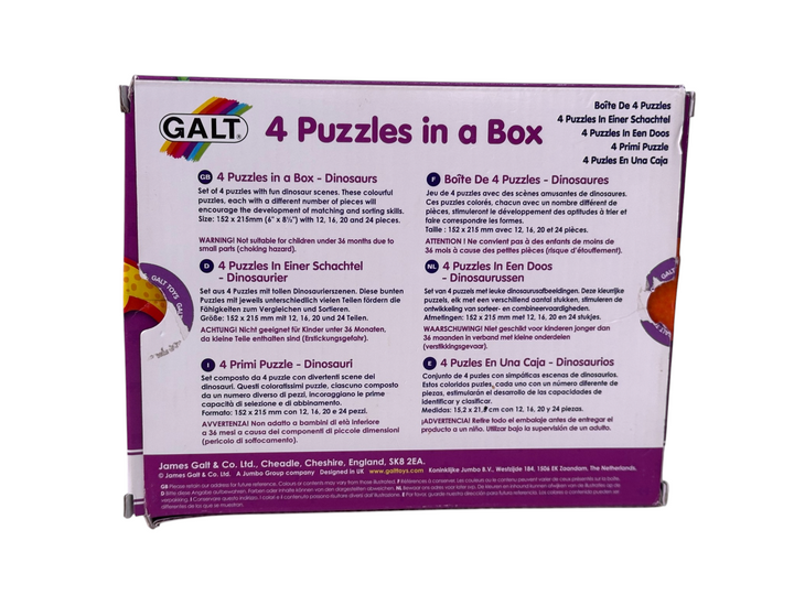 4 Puzzles in a Box (Dinosaurs)