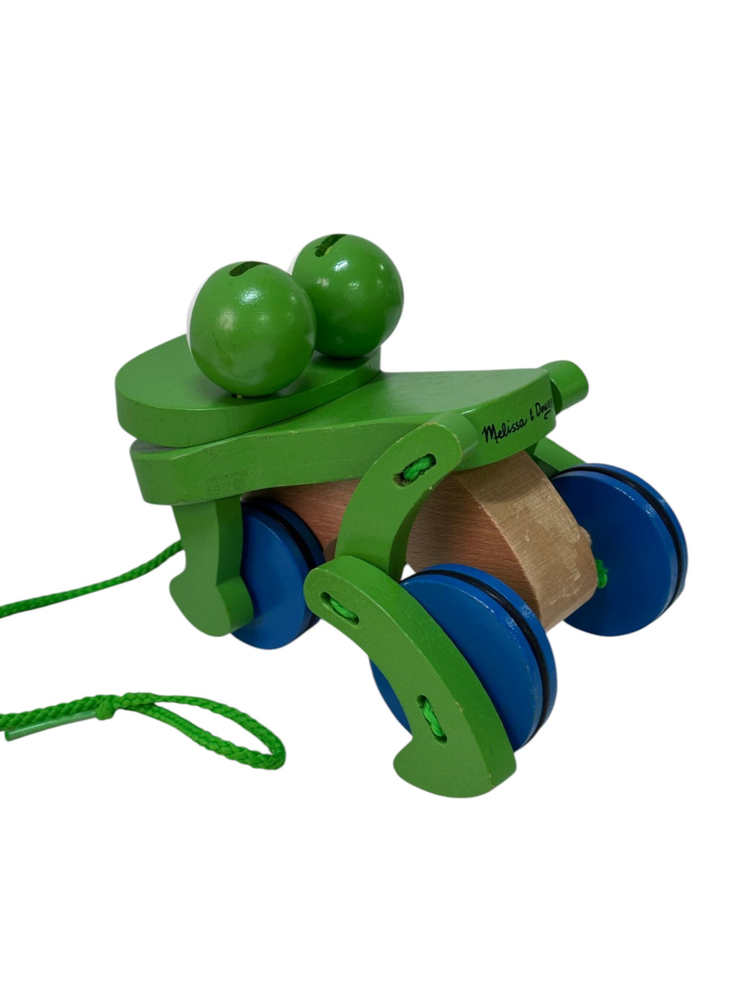 Frolicking Frog Wooden Pull Toy