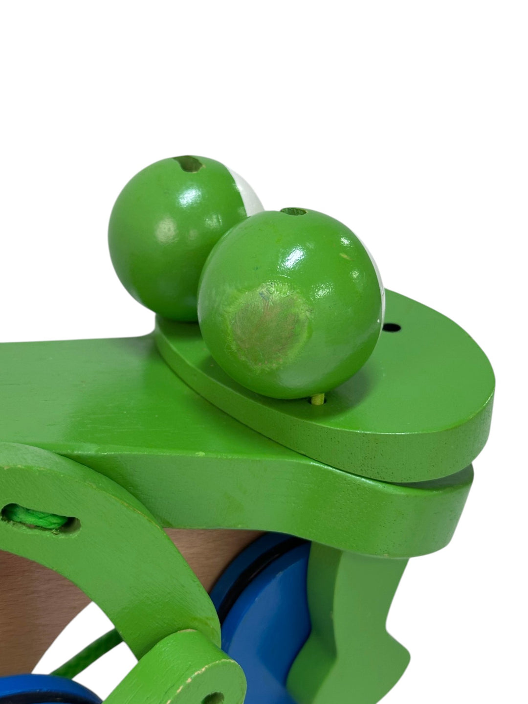 Frolicking Frog Wooden Pull Toy