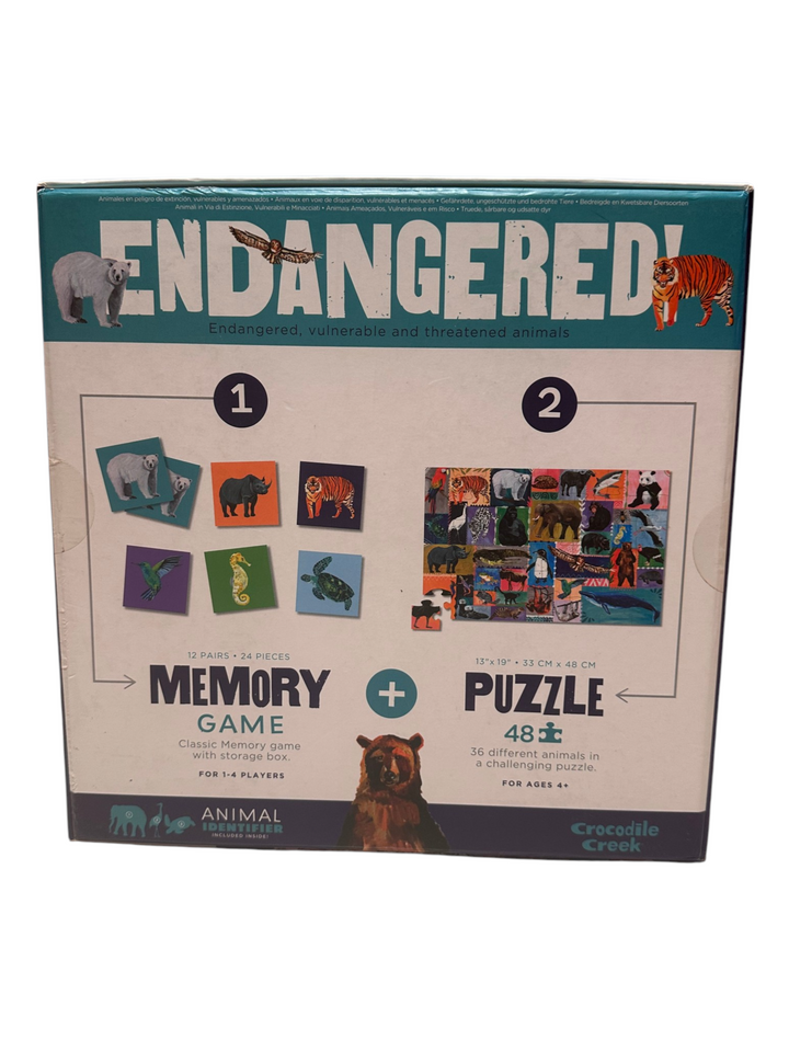 Endangered! Memory Game + Puzzle