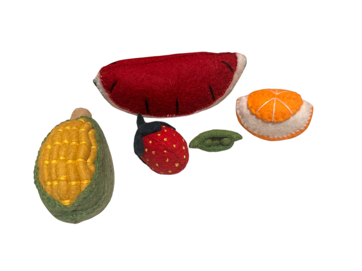 Watermelon, Corn, Orange, Strawberry, Pea (bundle)
