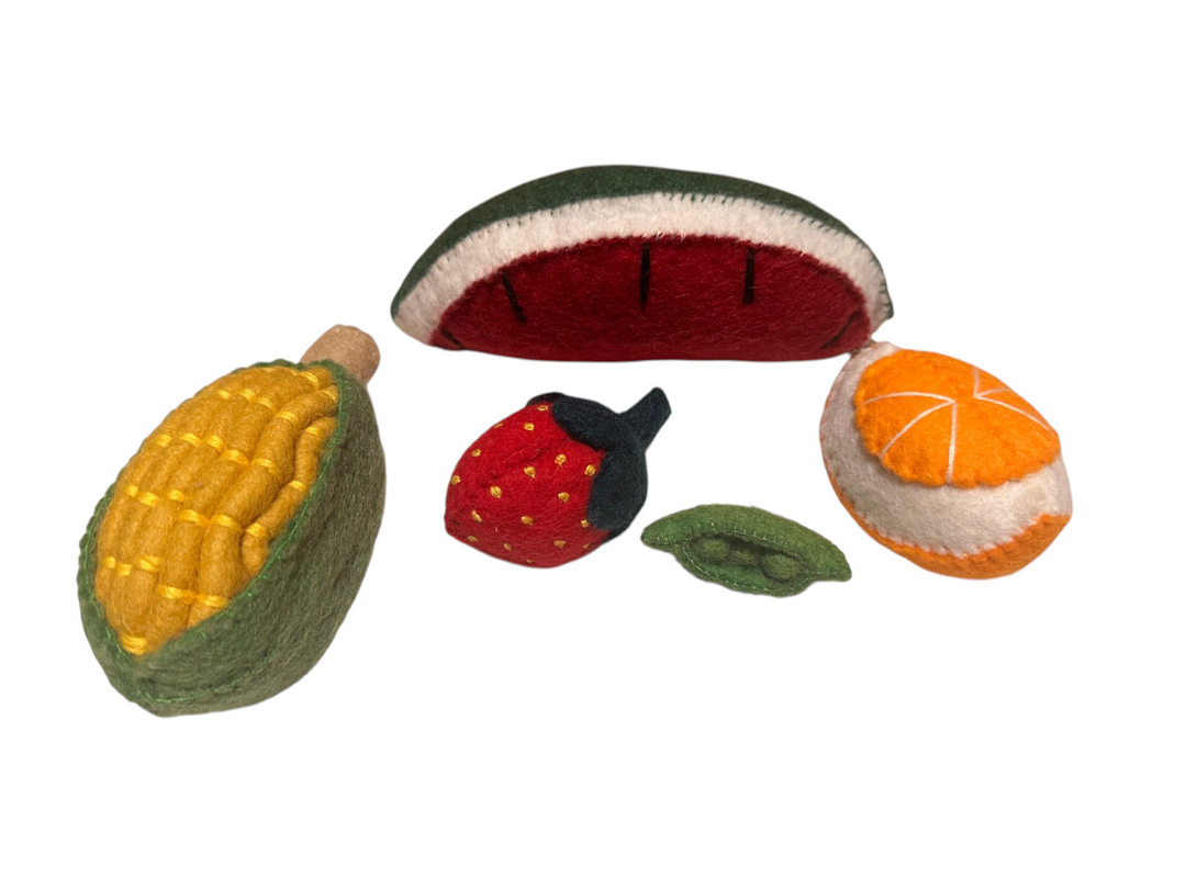 Watermelon, Corn, Orange, Strawberry, Pea (bundle)