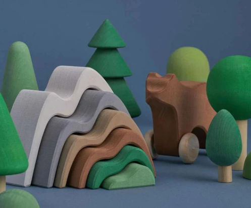 Raduga Grez, Mountain Stacker, The mountain stacker is a toy that will replace 10 other toys. It develops children creativity, expand the gaming capabilities of other toys.