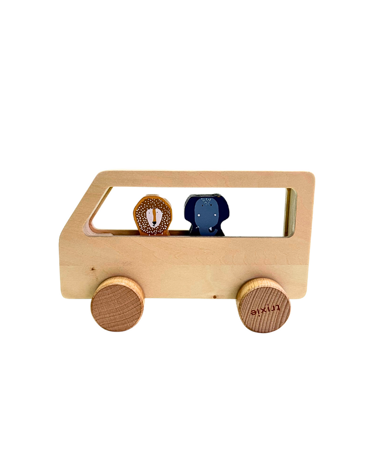 Wooden Animal Bus