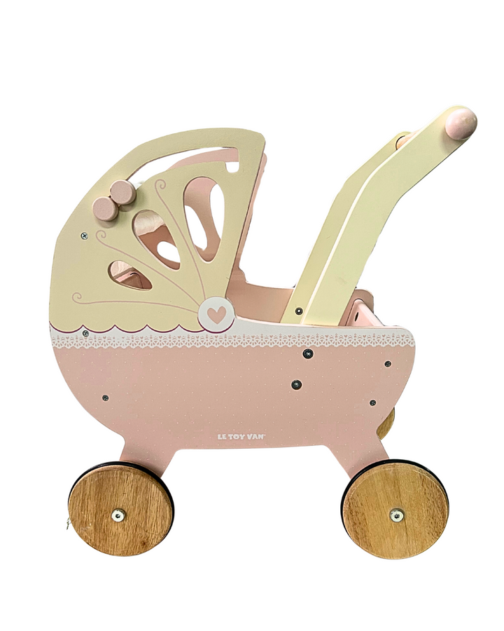 Retro Wooden Doll Pram