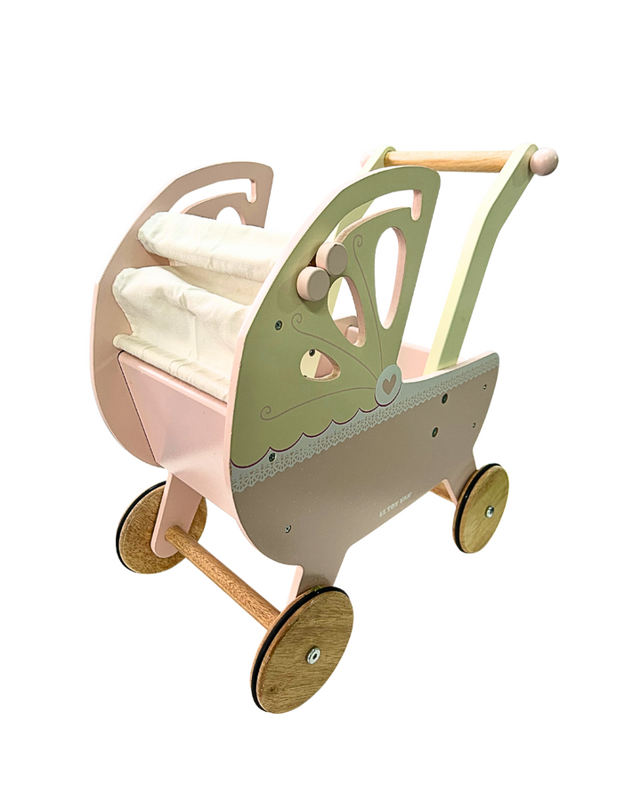 Retro Wooden Doll Pram