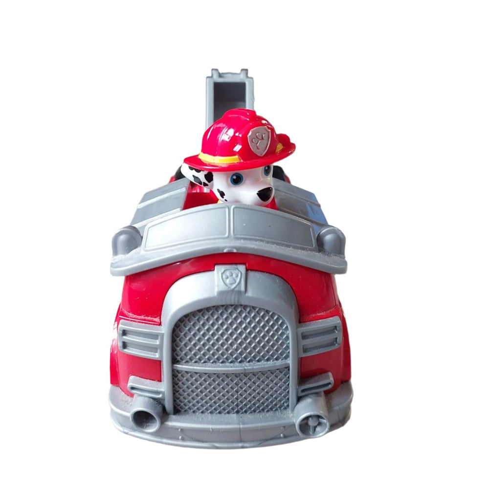 Spinmaster, PAW Patrol Marshall`s Fire Engine Vehicle, The PAW Patrol are on a roll in their rescue vehicles! Join Marshall on action-packed missions with his Fire Engine! When trouble strikes, place Marshall (figure included) into the driver’s seat and roll to the rescue with real working wheels and a moveable ladder! With authentic detailing and realistic features, the PAW Patrol’s beloved fire dog and his truck bring all the excitement of PAW Patrol to life. As your child plays with Marshall and his Fire
