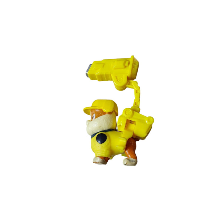 Spinmaster, Paw Patrol The Movie: Rubble Collectible Figure, The PAW Patrol figure features realistic movie and fur details and includes a clip-on backpack with two projectiles. Load a projectile into the launcher, then press the button to take down obstacles and help save the day!