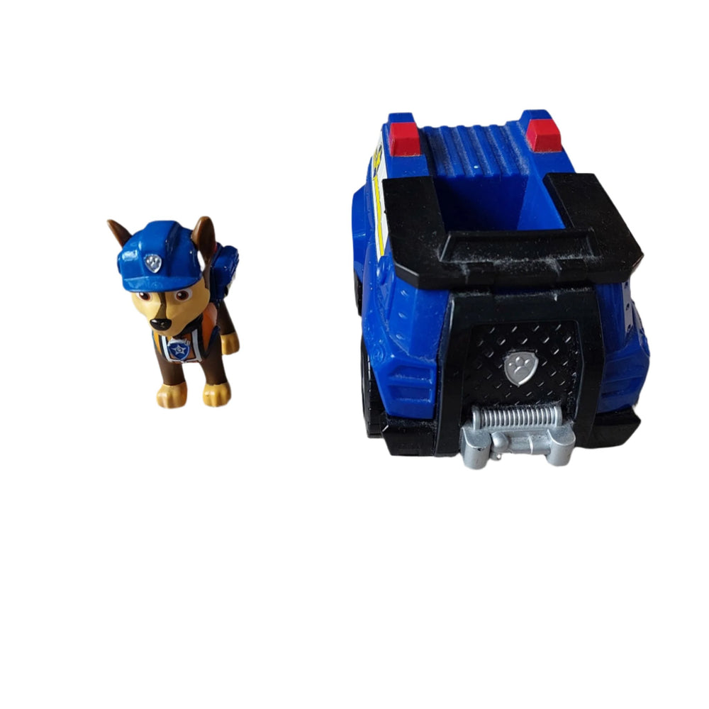 Spinmaster, PAW Patrol Chase`s Patrol Cruiser Vehicle, Join Chase on action-packed missions with his Police Cruiser! When trouble strikes, place Chase (toy figure included) into the driver’s seat and roll to the rescue with real working wheels! With authentic detailing and realistic features, the PAW Patrol’s beloved police dog and his cruiser bring all the excitement of PAW Patrol to life. Chase and his vehicle are eco-consciously manufactured and are made from at least 80% recycled plastic!