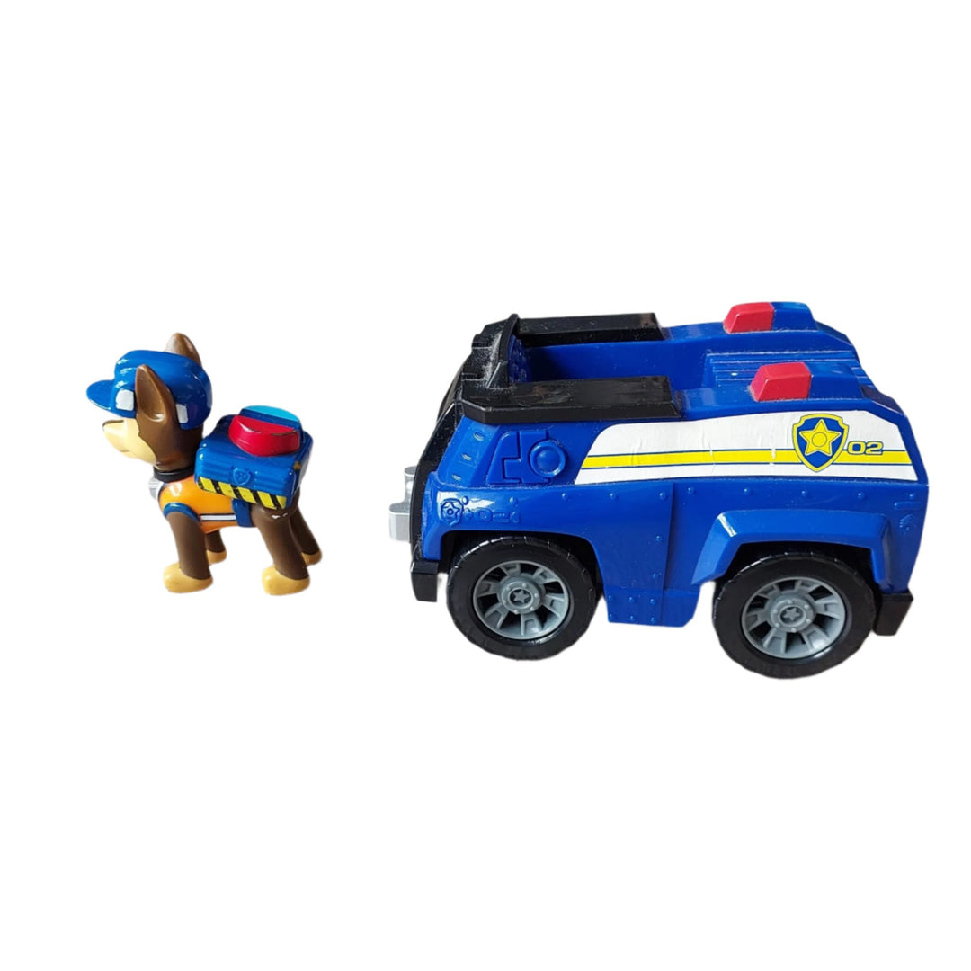Spinmaster, PAW Patrol Chase`s Patrol Cruiser Vehicle, Join Chase on action-packed missions with his Police Cruiser! When trouble strikes, place Chase (toy figure included) into the driver’s seat and roll to the rescue with real working wheels! With authentic detailing and realistic features, the PAW Patrol’s beloved police dog and his cruiser bring all the excitement of PAW Patrol to life. Chase and his vehicle are eco-consciously manufactured and are made from at least 80% recycled plastic!