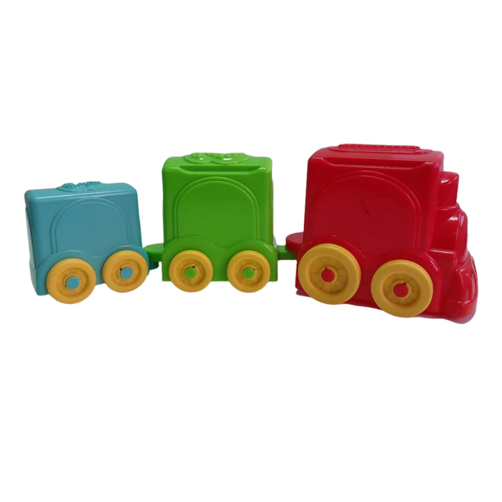 Fisher Price, Fisher-Price Stack and Roll Choo Choo Stacker, Take classic stacking fun to new heights! Three chunky train cars are just the right size for baby to grasp and hold or stack, nest and connect. Stacking the cars from big to little or nesting one-inside-another helps baby understand size relationships and how things fit together. Roll them along to encourage pushing and crawling. Three connectable train cars with wheels Stack, nest & connect Chunky & easy to hold Cute animal characters Push the t