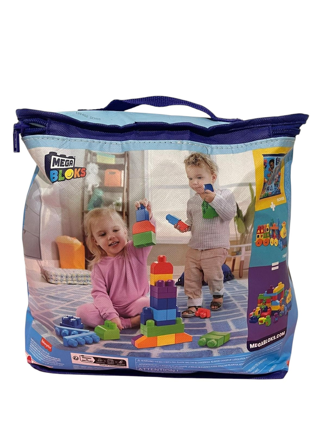 Mega Bloks First Builders Big Building Bag, 60pcs - Blue