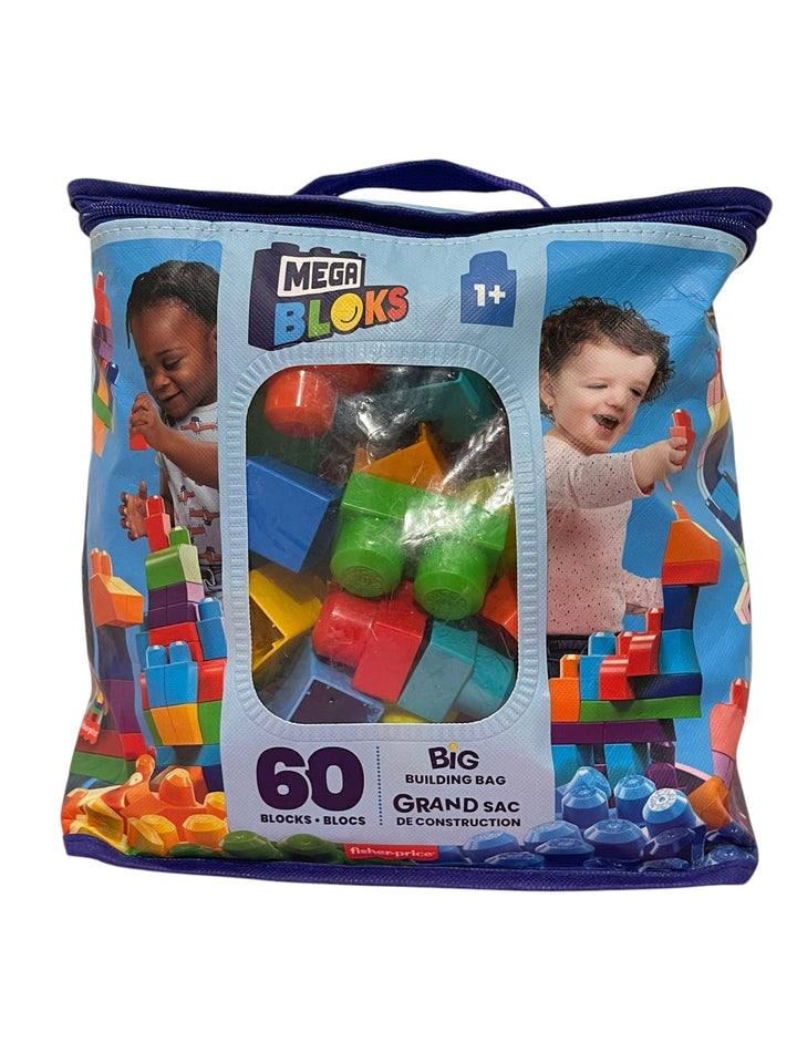 Mega Bloks First Builders Big Building Bag, 60pcs - Blue