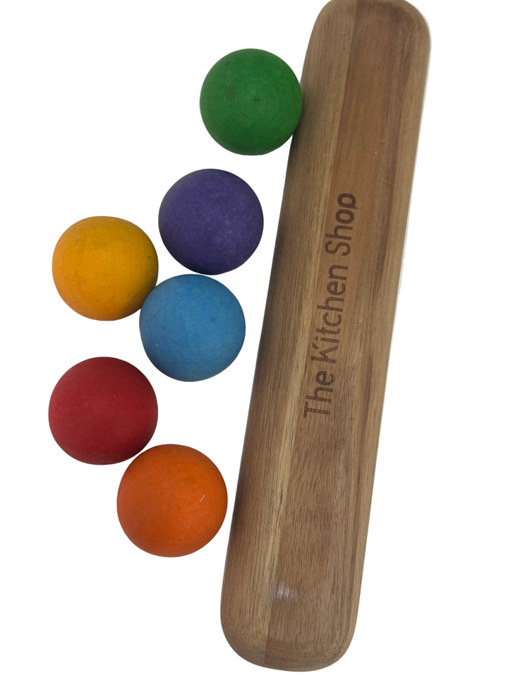 Wooden Sorting Stand with 6 Grimms balls