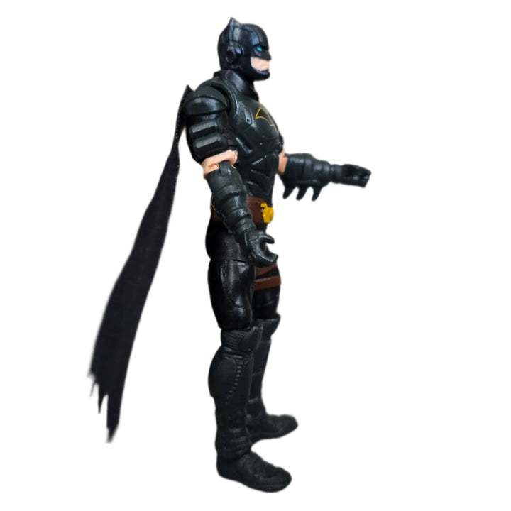 DC Comics, Make room for the Crusader Batmobile. With Batman as a 10-centimetre figure at the wheel, the sleek, pilotless car races through the streets of Gotham City in search of villains. Joker, Sharkman and Mr. Freeze are included in the set as cardboard figures.