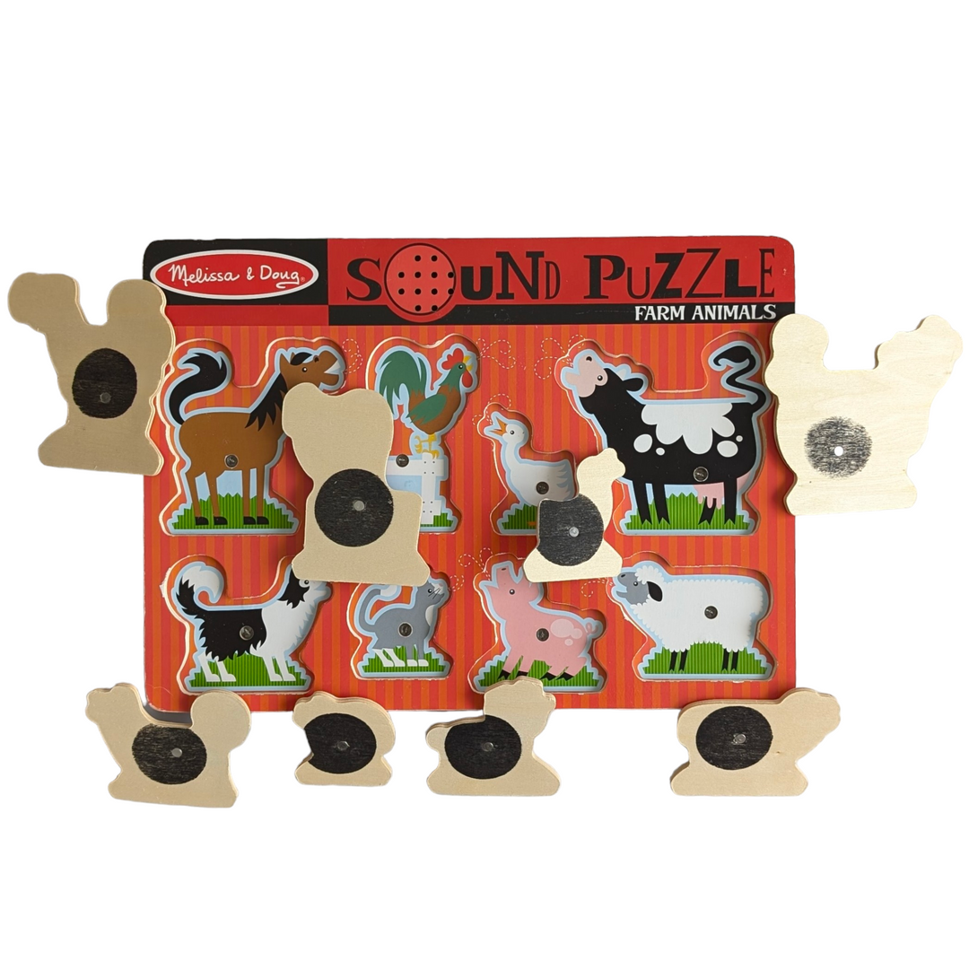 Melissa & doug farm animals sound puzzle sales