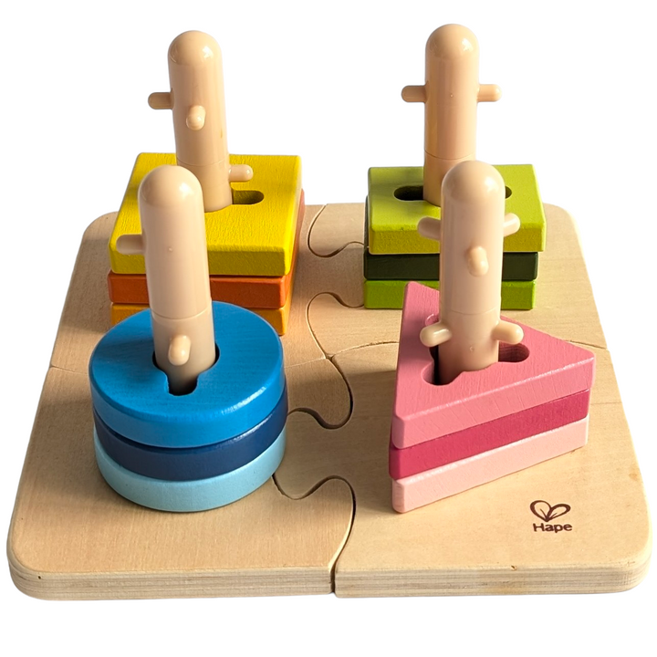 Hape creative toddler wooden peg puzzle sales